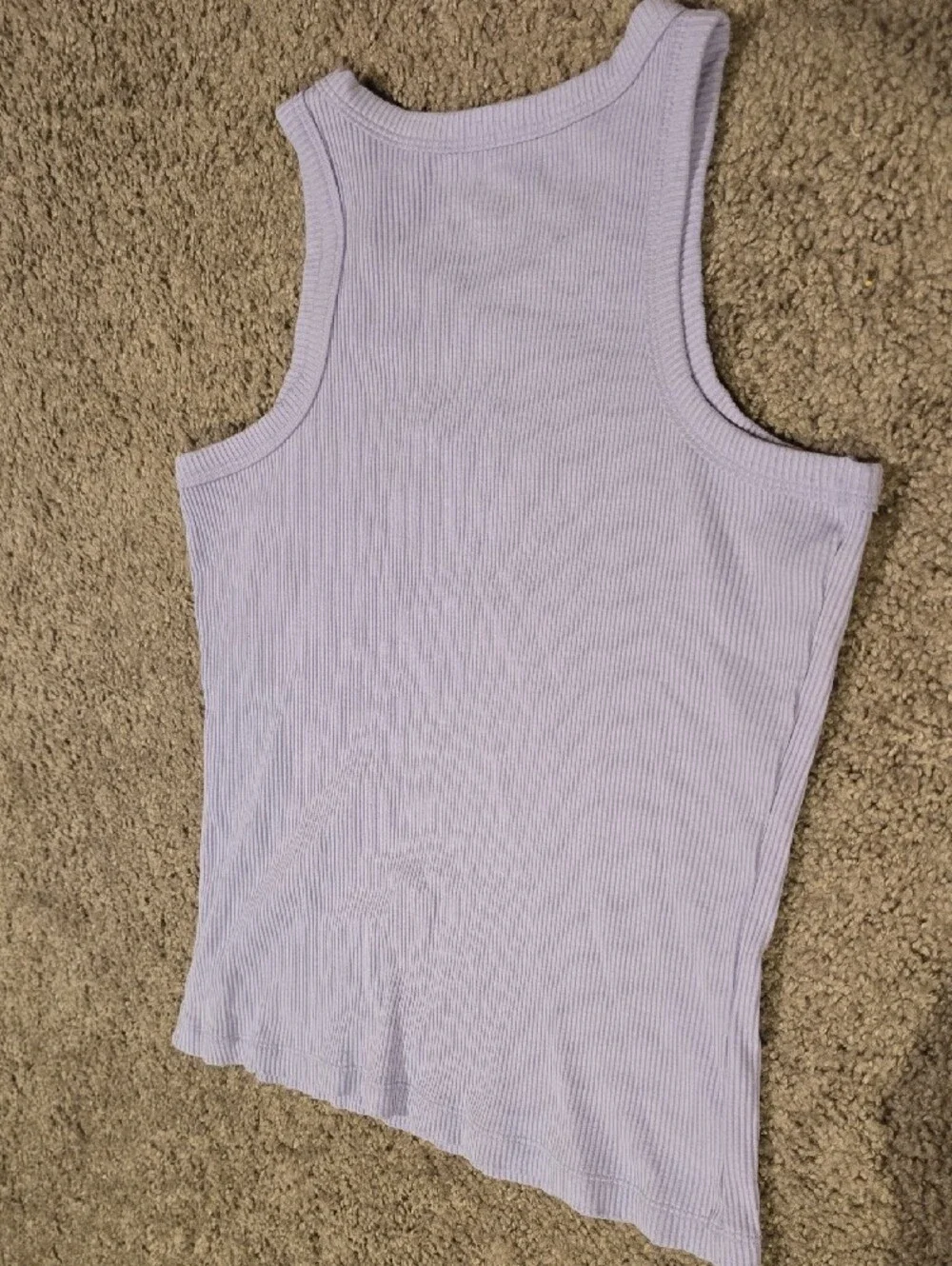Old Navy Lavender Ribbed Tank Top with Yellow Daisy Accent